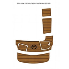 2005 Cobalt 226 Swim Platform Step Pad Traction Mats Eva Foam Boat Flooring Marine Decking Hzchione Light Brown Black