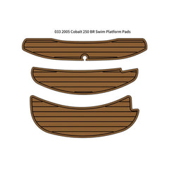 2005 Cobalt 250 BR Swim Platform Step Pad Traction Mats Eva Foam Boat Flooring Marine Decking Hzchione Light Brown Black