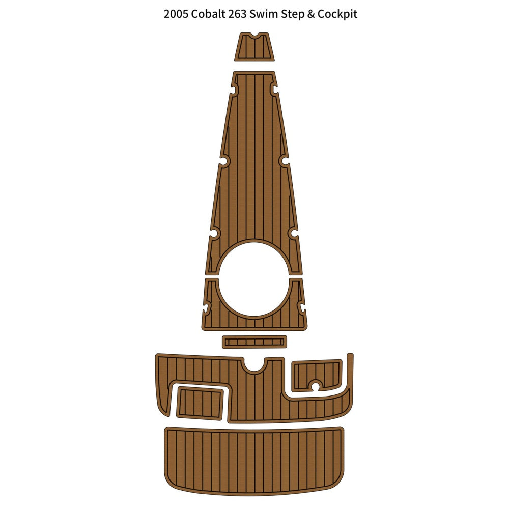 2005 Cobalt 263 Swim Platform Cockpit Pad Traction Mats Eva Foam Boat Flooring Marine Decking Hzchione Light Brown Black