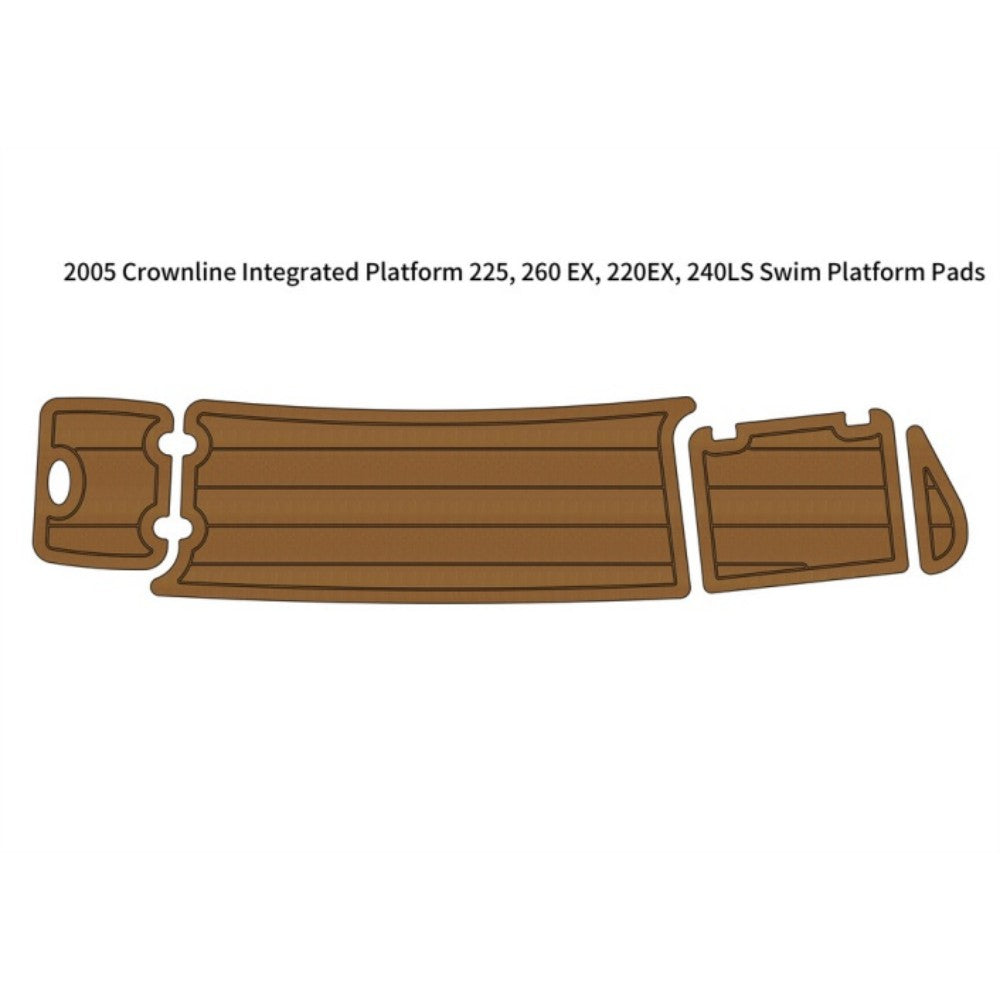 2005 Crownline 225 260EX 220EX 240LS Integrated Swim Platform Traction Mats Eva Foam Boat Flooring Marine Decking Hzchione Light Brown Black