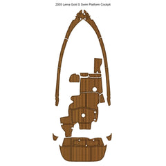 2005 Lema Gold S Swim Platform Cockpit Pad Traction Mats Eva Foam Boat Flooring Marine Decking Hzchione Light Brown Black