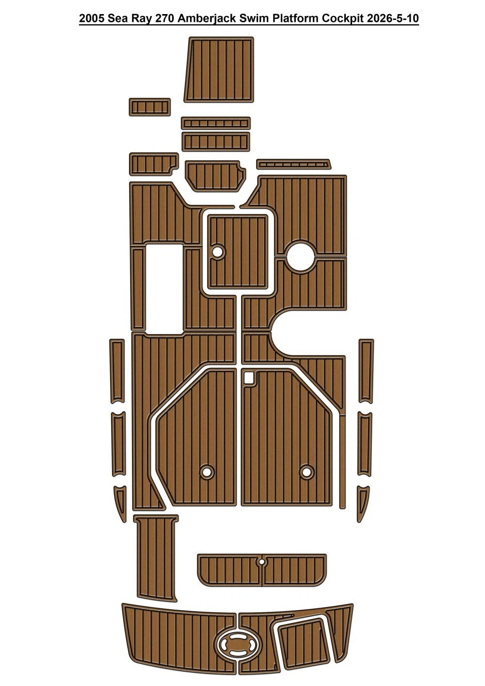 2005 Sea Ray 270 Amberjack Cockpit Pad Traction Mats Eva Foam Boat Flooring Marine Decking Hzchione