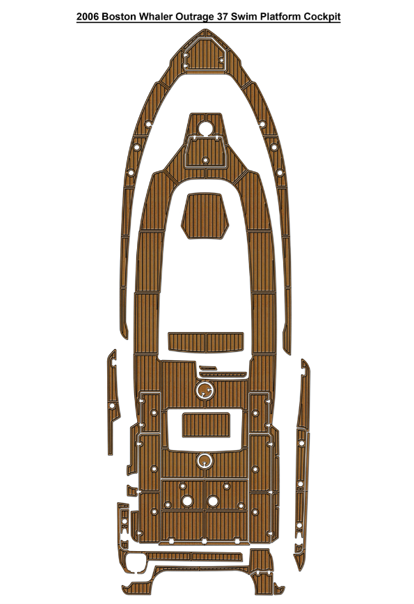 2006 Boston Whaler Outrage 37 Swim Platform Cockpit Traction Mats Eva Foam Boat Flooring Marine Decking