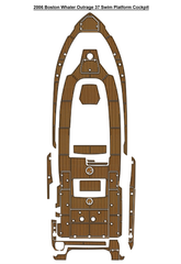 2006 Boston Whaler Outrage 37 Swim Platform Cockpit Traction Mats Eva Foam Boat Flooring Marine Decking