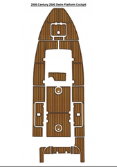 2006 Century 2600 Swim Platform Cockpit Bow Traction Mats Eva Foam Boat Flooring Marine Decking