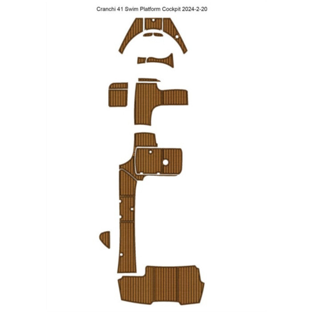 2006 Cranchi 41 Swim Platform Cockpit Pad Traction Mats Eva Foam Boat Flooring Marine Decking Hzchione Default Title