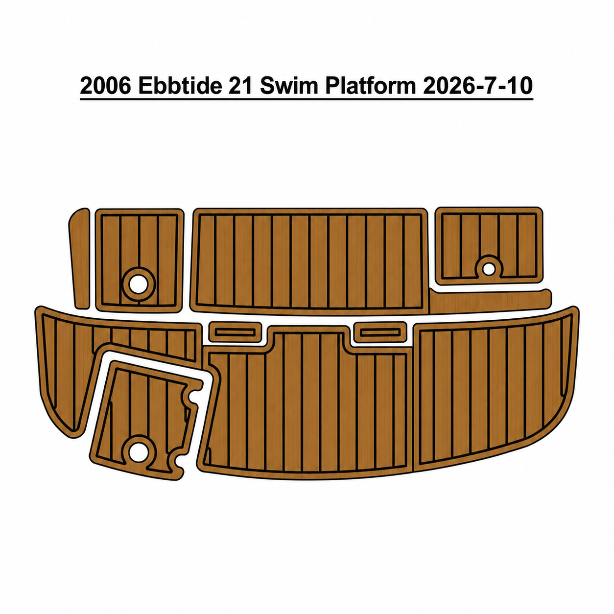 2006 Ebbtide 21 Swim Platform Pad Traction Mats Eva Foam Boat Flooring Marine Decking Hzchione