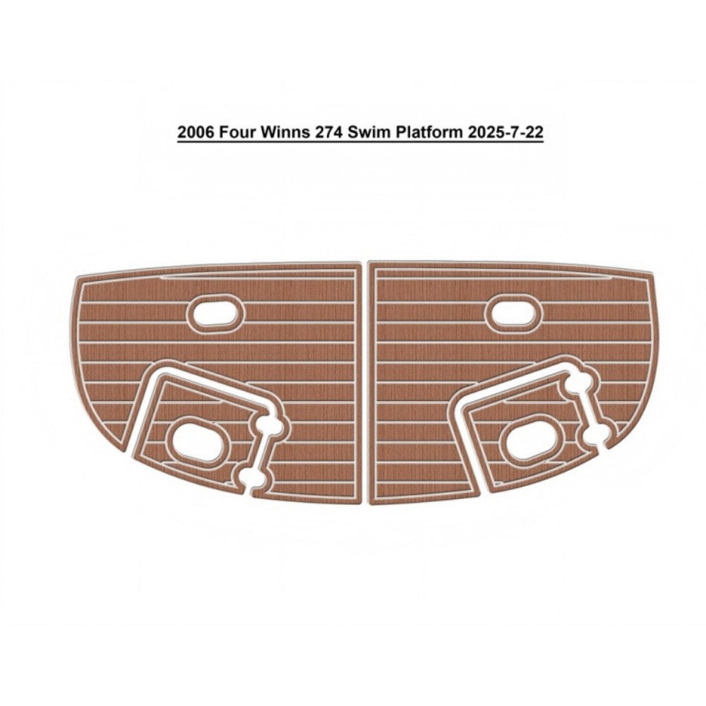 2006 Four Winns 274 Swim Platform Pad Traction Mats Eva Foam Boat Flooring Marine Decking Hzchione Default Title