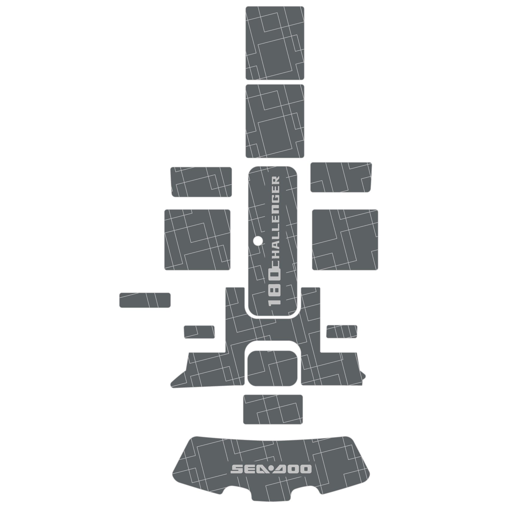 2005-2012 Sea Doo Challenger 180 Eva Foam Boat Flooring Boat Decking Hzchione Dark Gray Medium Gray