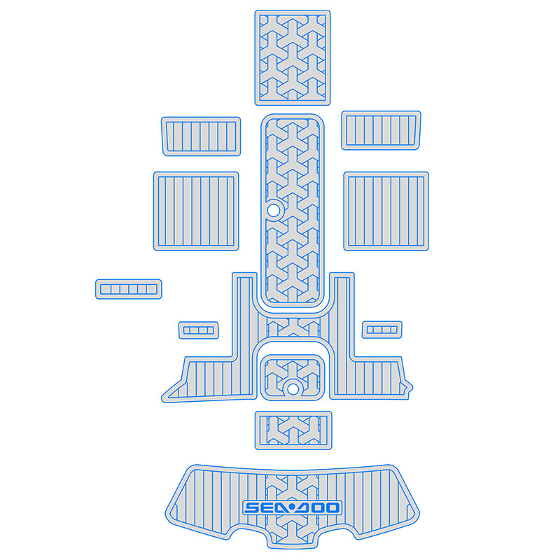 2005-2012 Sea Doo Challenger 180 Eva Foam Boat Flooring Boat Decking Hzchione Light Gray Blue