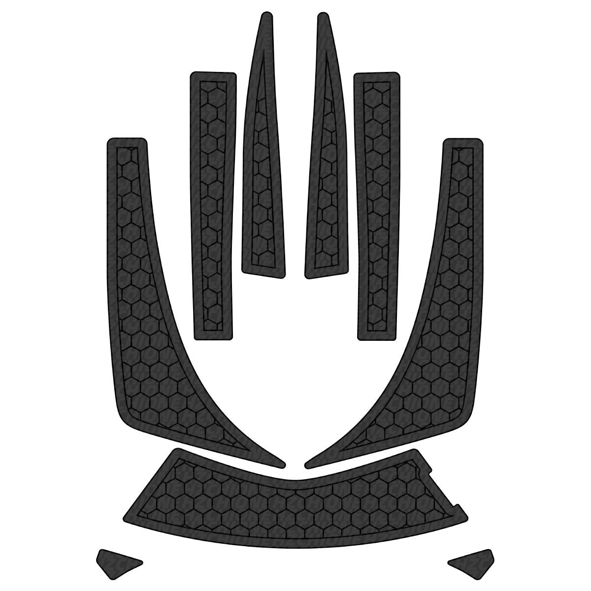 2007-2022 Kawasaki Ultra LX /250/260/300/310 Jet Ski Boat Flooring EVA Foam Decking Sheet Traction Mat Hzchione Dark Gray Black