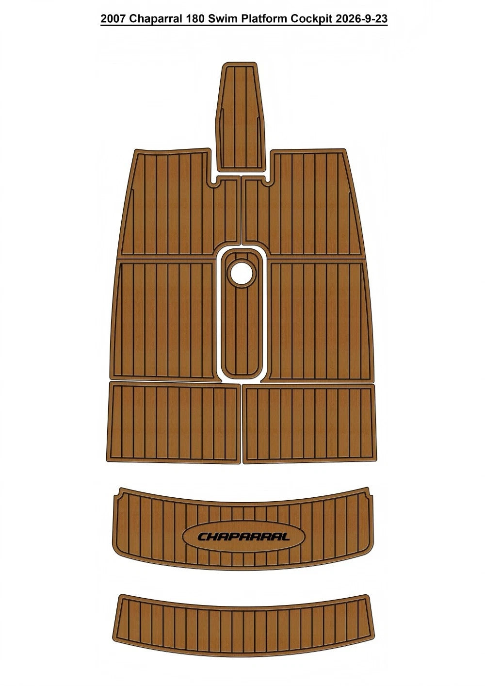 2007 Chaparral 180 Cockpit Pad Traction Mats Eva Foam Boat Flooring Marine Decking