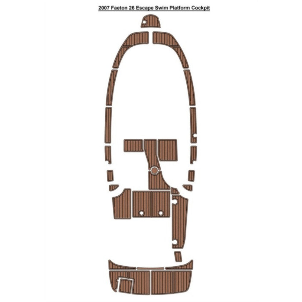 2007 Faeton 26 Escape Swim Platform Cockpit Traction Mats Eva Foam Boat Flooring Marine Decking Hzchione