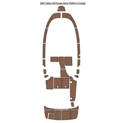 2007 Faeton 26 Escape Swim Platform Cockpit Traction Mats Eva Foam Boat Flooring Marine Decking Hzchione