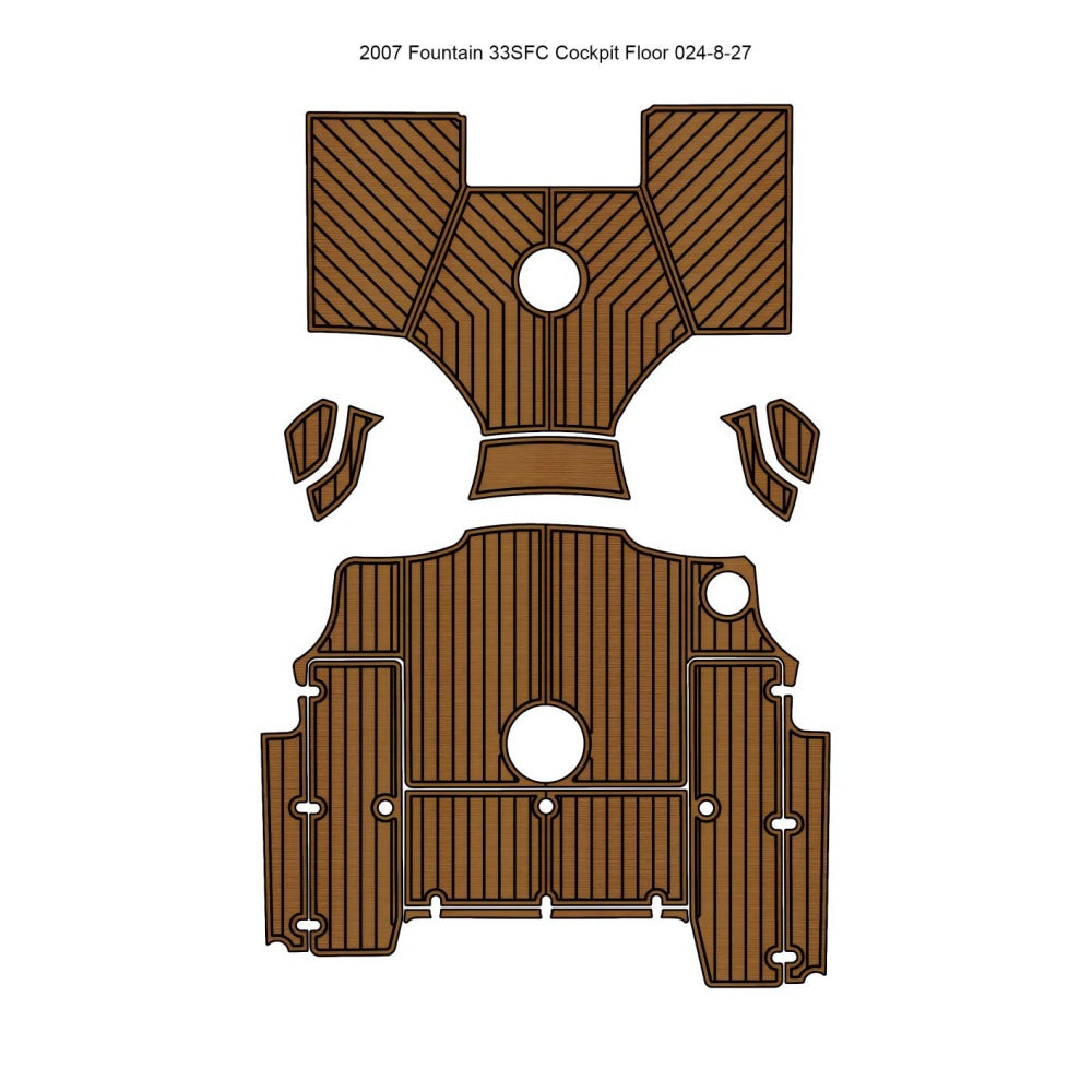 2007 Fountain 33SFC Cockpit Floor Pad Traction Mats Eva Foam Boat Flooring Marine Decking Hzchione