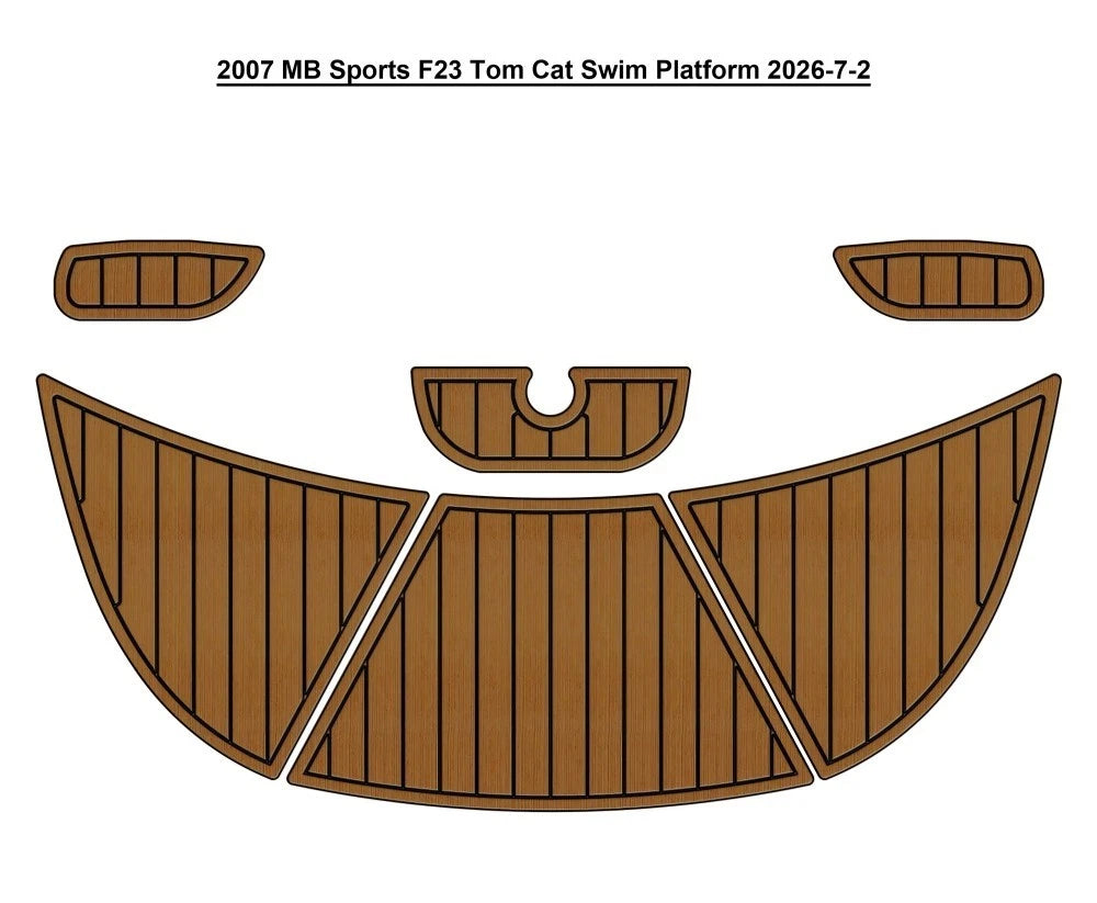 2007 MB Sports F23 Tom Cat Swim Platform Traction Mats Eva Foam Boat Flooring Marine Decking