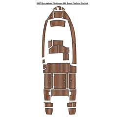 2007 Quicksilver Pilothouse 660 Swim Platform Cockpit Traction Mats Eva Foam Boat Flooring Marine Decking Hzchione