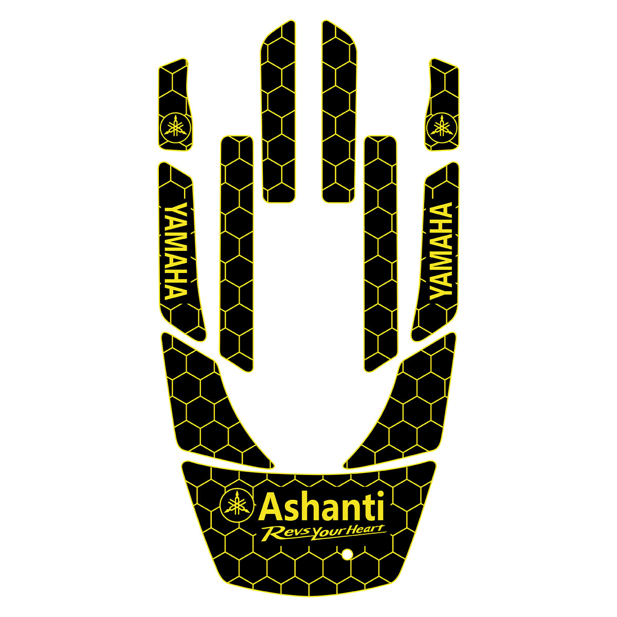 2002-2009 Yamaha FX /FX HO EVA Foam Boat Flooring Jet Ski Traction Mats Hzchione Black Yellow-Custom Logo