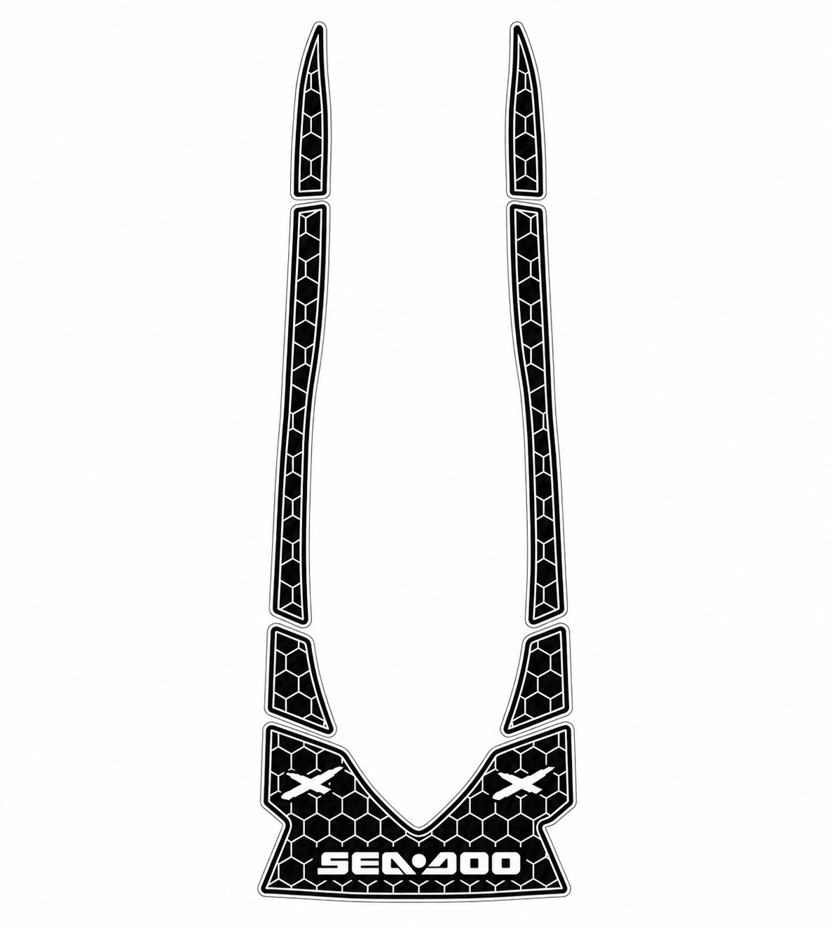 2008-2009 Sea Doo RXT 255 Customize Boat flooring Jet Ski Mats Non-Slip Traction Mat Hzchione Black White-X