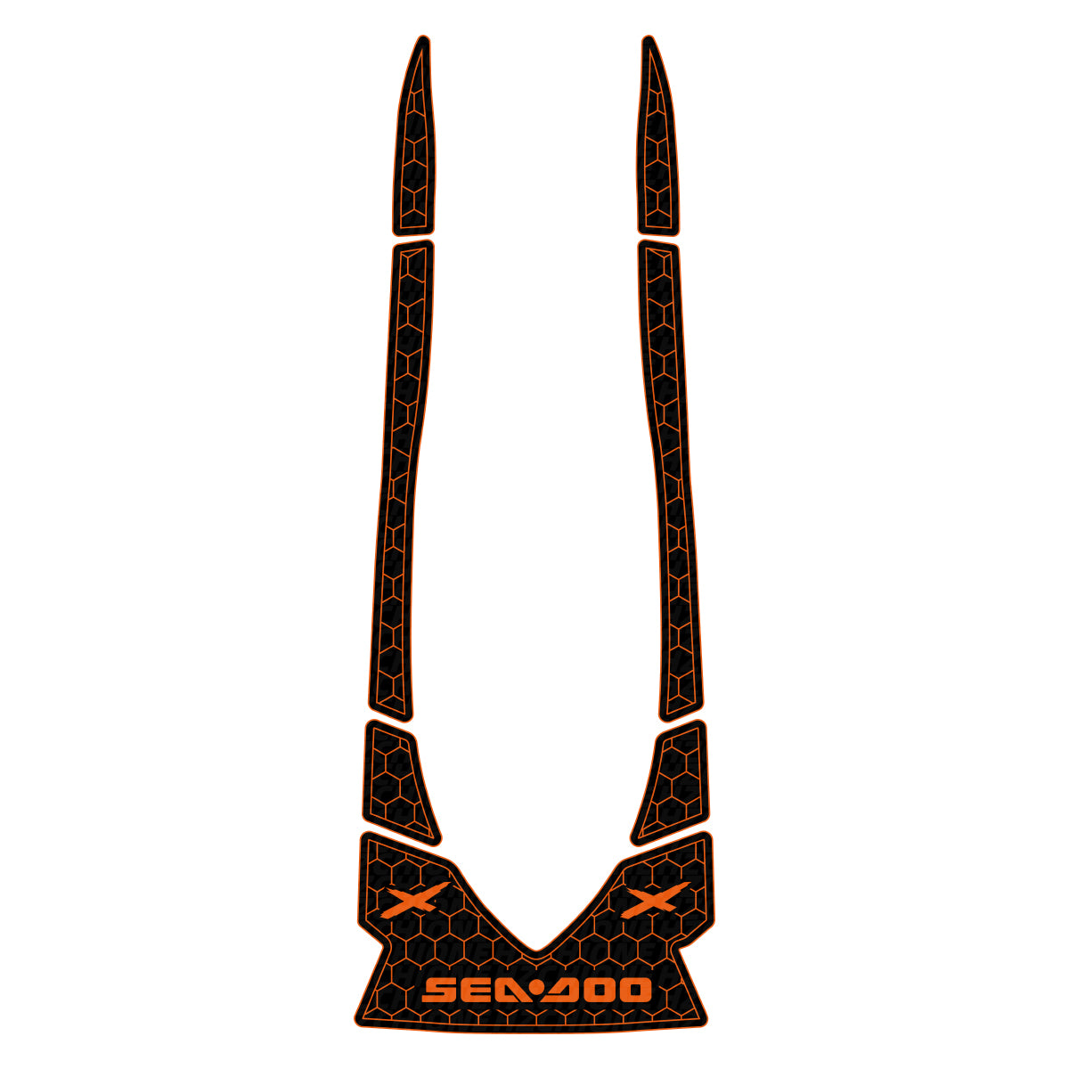 2008-2009 Sea Doo RXT 255 Customize Boat flooring Jet Ski Mats Non-Slip Traction Mat Hzchione Black Orange-X