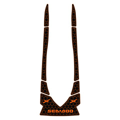 2008-2009 Sea Doo RXT 255 Customize Boat flooring Jet Ski Mats Non-Slip Traction Mat Hzchione Black Orange-X