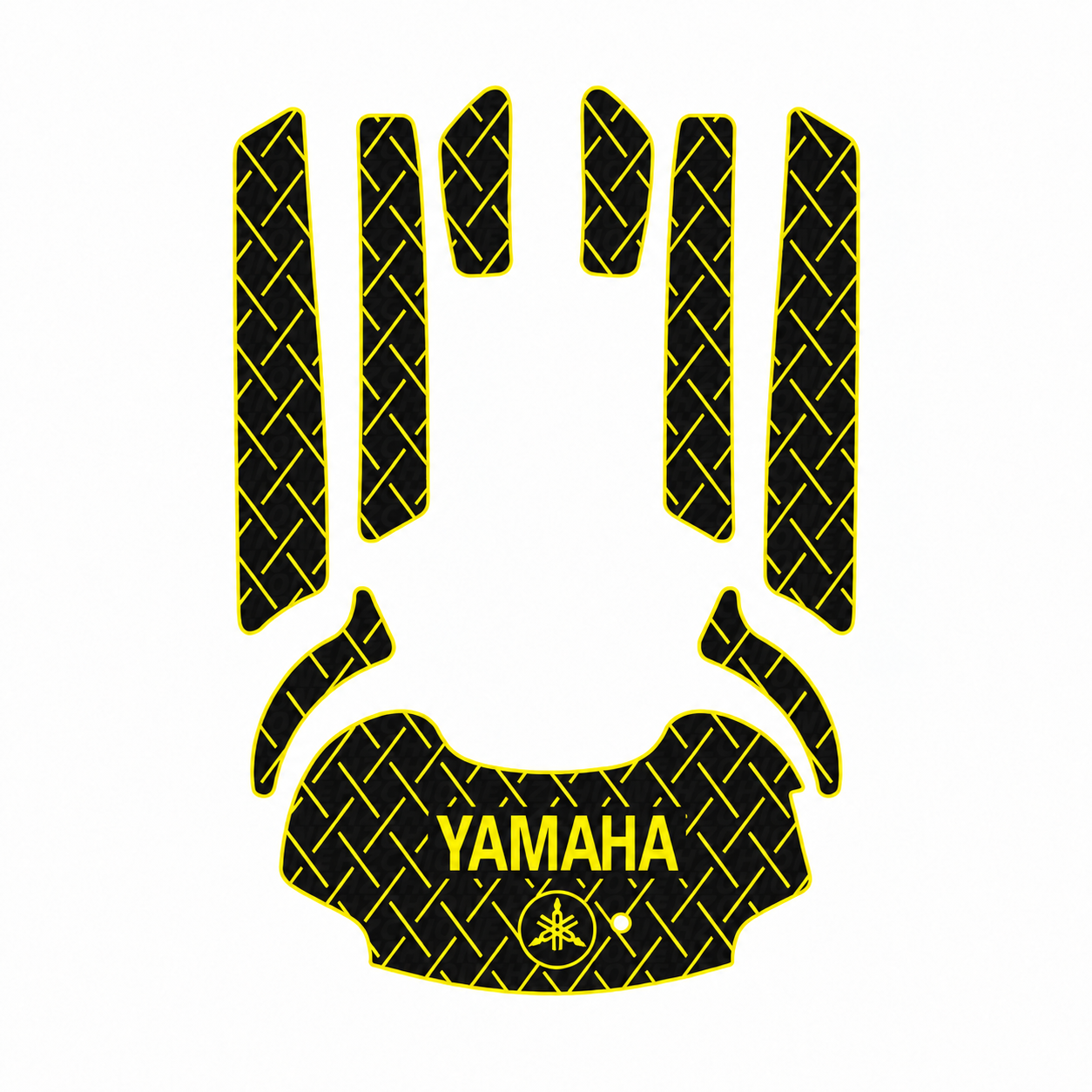 2010-2011 Yamaha FX HO EVA Foam Boat Flooring Jet Ski Traction Mats Hzchione Black Yellow-Large Diamond