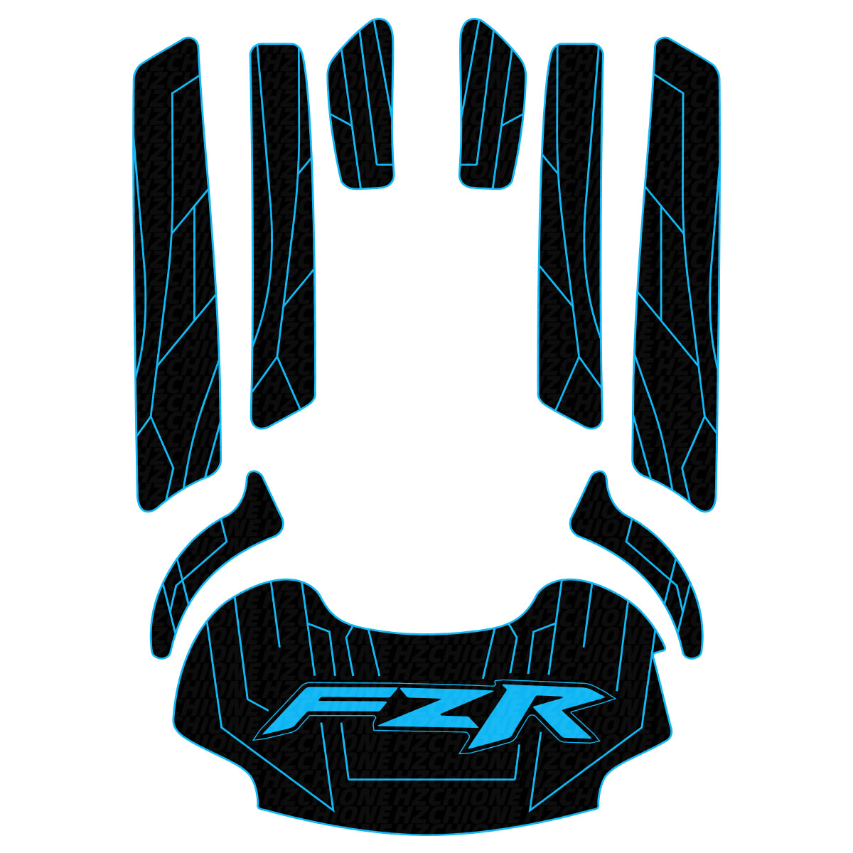 2009-2016 Yamaha FZR FZS EVA Foam Boat Flooring Jet Ski Traction Mats Hzchione Black Blue FZR