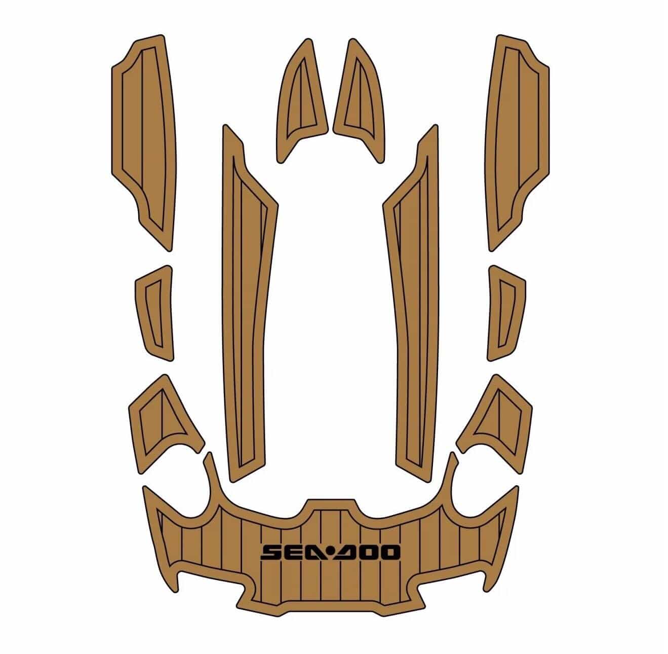 2009-2017 Sea Doo GTX Ltd is 255 + 260 Customize Jet Ski Mats Non-Slip Motorboat Traction Mat Hzchione Brown Black