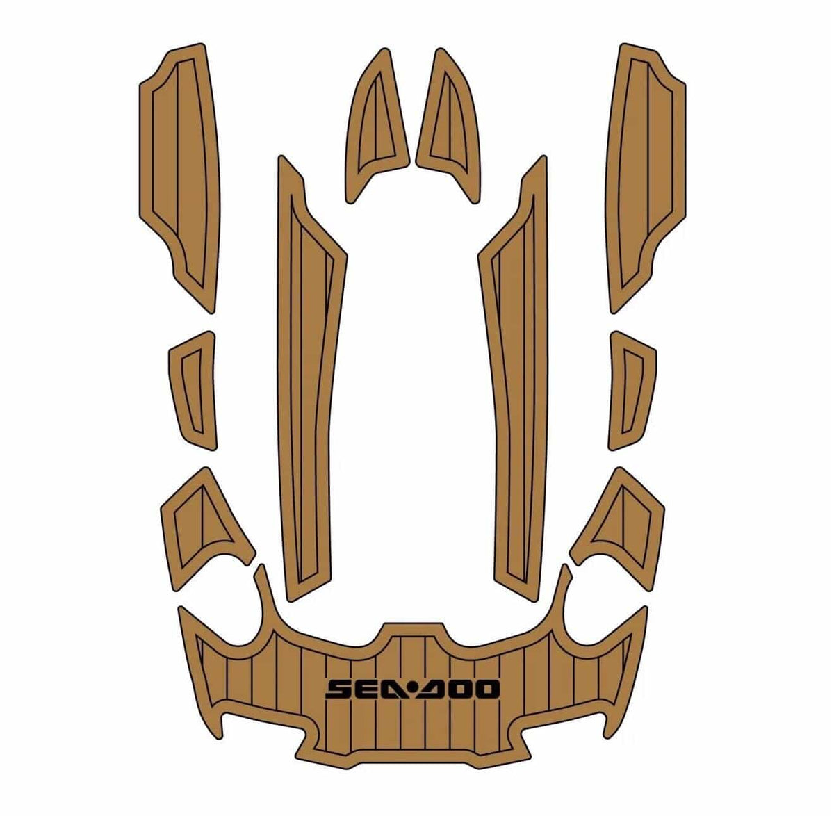 2009-2017 Sea Doo GTX Ltd is 255 + 260 Customize Jet Ski Mats Non-Slip Motorboat Traction Mat Hzchione Brown Black