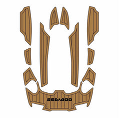 2009-2017 Sea Doo GTX Ltd is 255 + 260 Customize Jet Ski Mats Non-Slip Motorboat Traction Mat Hzchione Brown Black