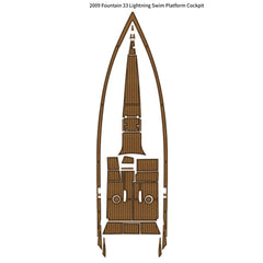 2009 Fountain 33 Lightning Swim Platform Cockpit Traction Mats Eva Foam Boat Flooring Marine Decking Hzchione