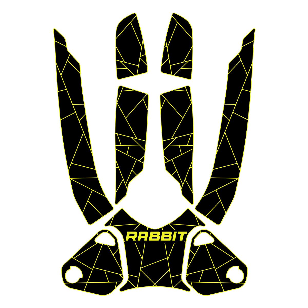 2010-2015 Sea Doo RXT + RXT-X + Wake Pro 215 Customize Jet Ski Mats Non-Slip Motorboat Traction Mat Hzchione Black Neon Yellow-RABBIT