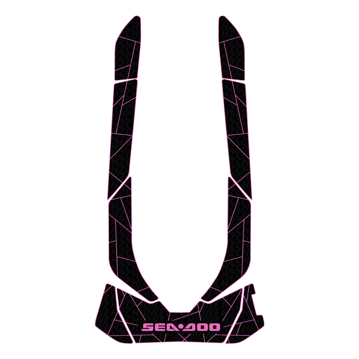 2011-2022 Sea Doo GTI GTR GTS Customize Jet Ski Mats Non-Slip Motorboat Traction Mat Hzchione Black Pink-Fractal