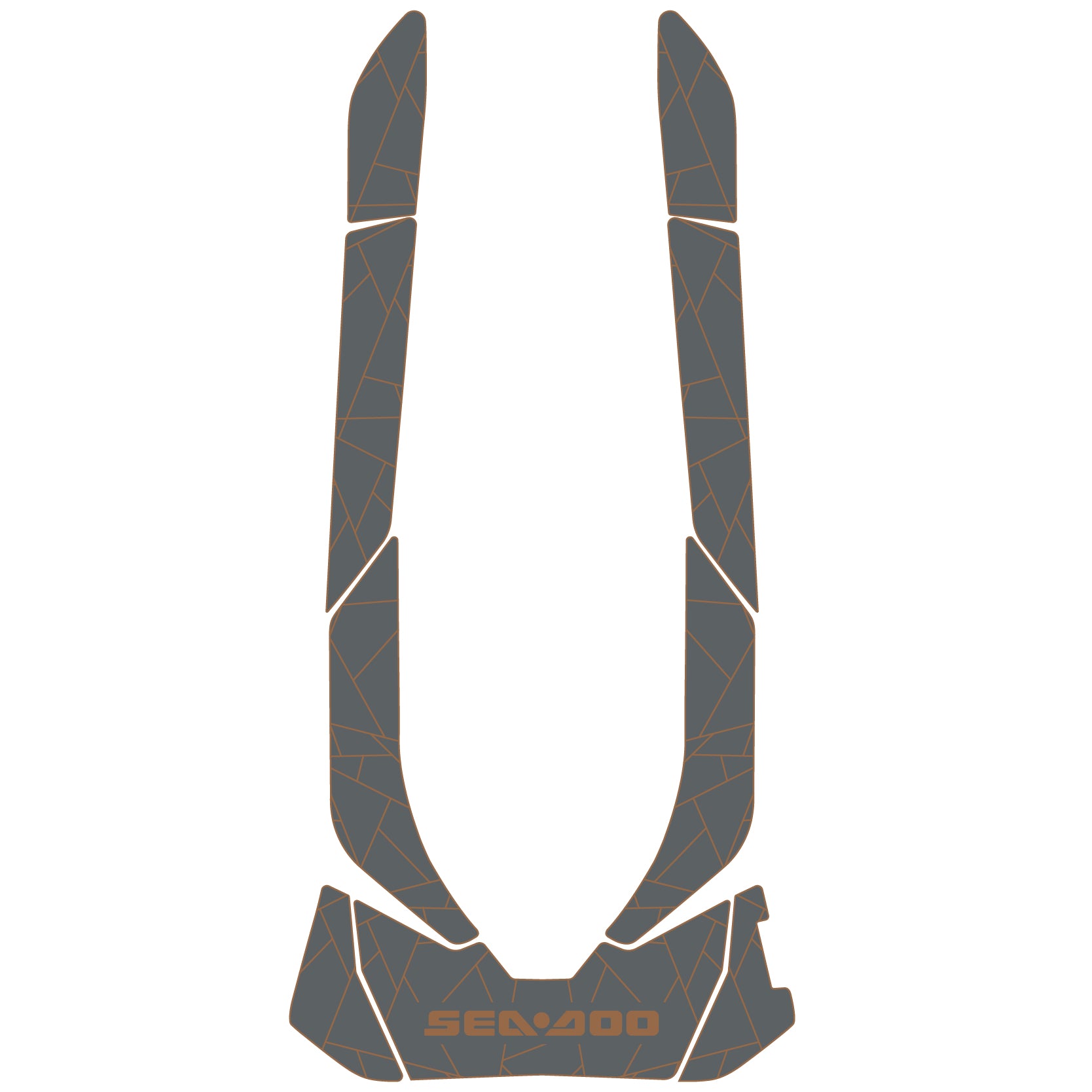 2011-2022 Sea Doo GTI GTR GTS Customize Jet Ski Mats Non-Slip Motorboat Traction Mat Hzchione Dark Gray Orange