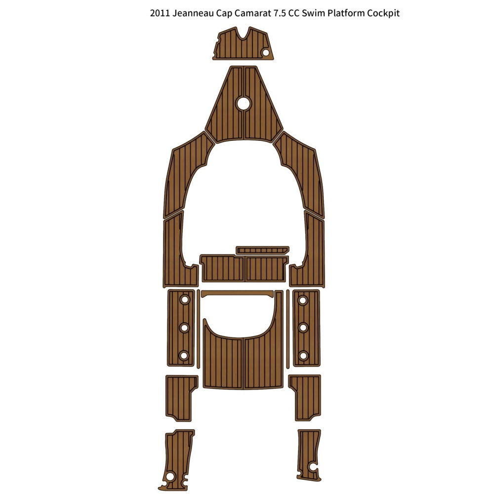 2011 Jeanneau Cap Camarat 7.5 CC Swim Platform Cockpit Traction Mats Eva Foam Boat Flooring Marine Decking Hzchione