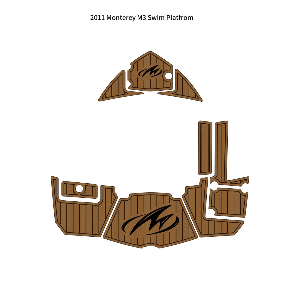 2011 Monterey M3 Swim Platform Step Pad Boat Traction Mats Eva Foam Boat Flooring Marine Decking Hzchione