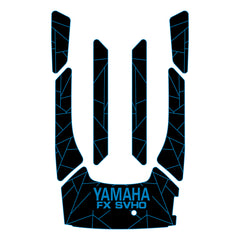 2012-2018 Yamaha FX SVHO/FX SHO EVA Foam Boat Flooring Jet Ski Traction Mats Hzchione Black Blue