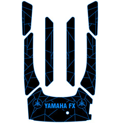 2012-2018 Yamaha FX HO EVA Foam Boat Flooring Jet Ski Traction Mats Hzchione Black Blue- Yamaha FX