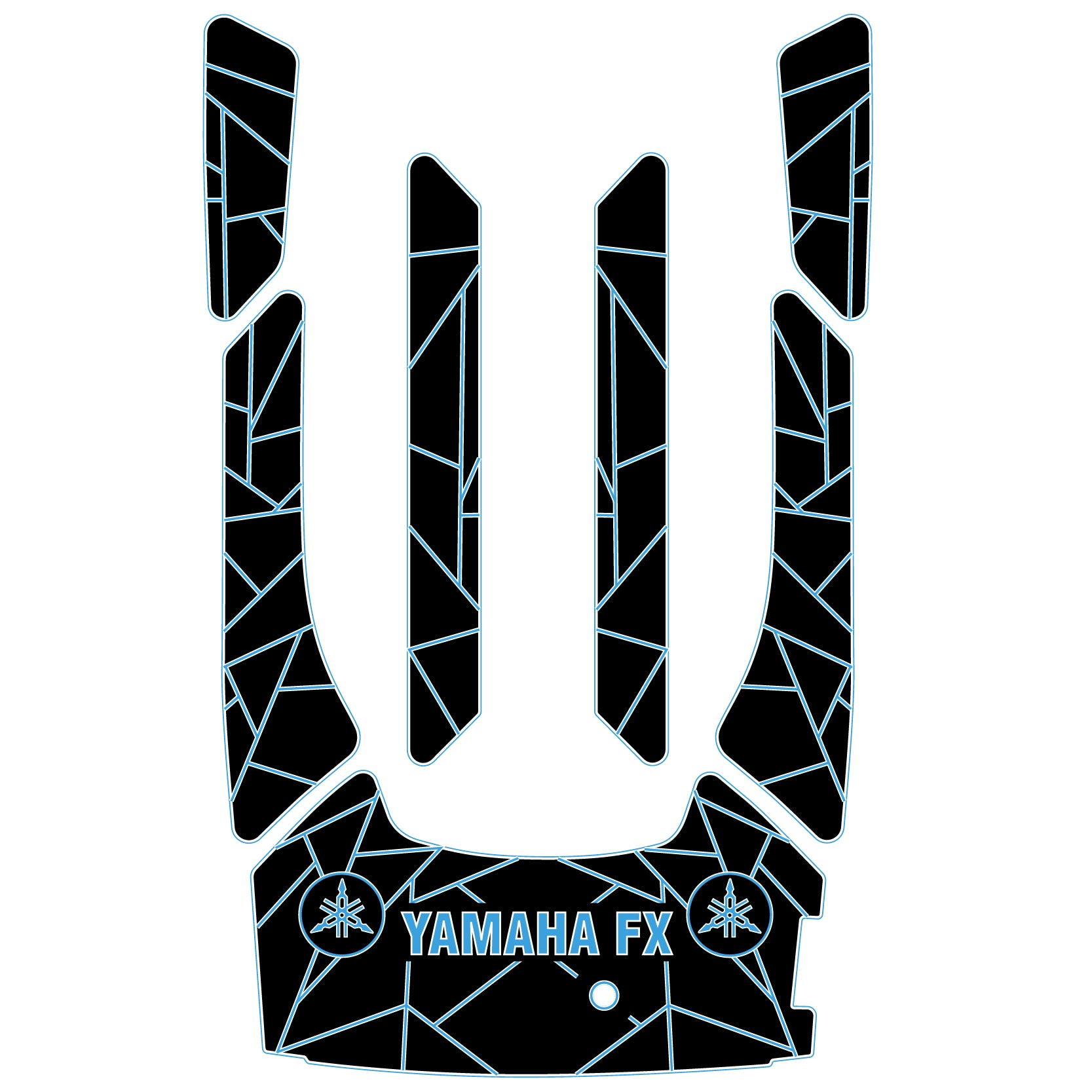 2012-2018 Yamaha FX HO EVA Foam Boat Flooring Jet Ski Traction Mats Hzchione Black White Blue