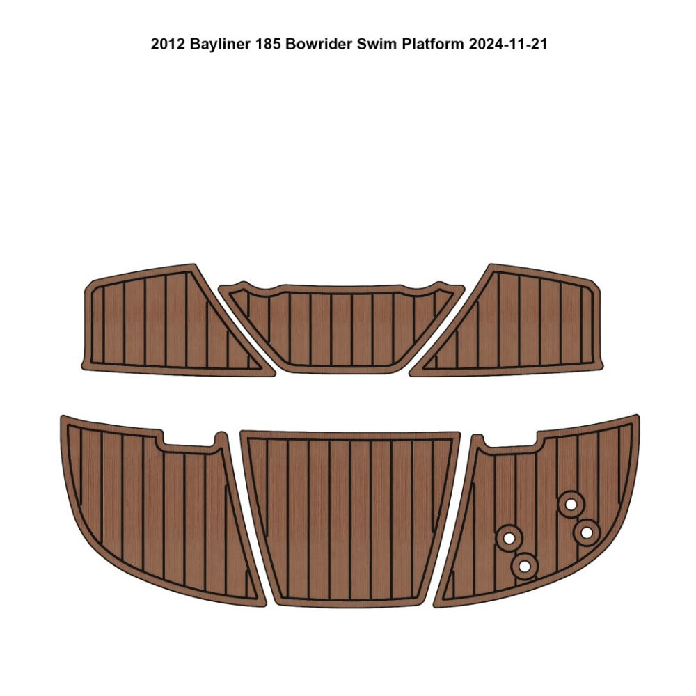 2012 Bayliner 185 Bowrider Swim Platform Traction Mats Eva Foam Boat Flooring Marine Decking Hzchione