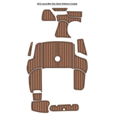 2012 Lema Mini Gen Swim Platform Cockpit Traction Mats Eva Foam Boat Flooring Marine Decking