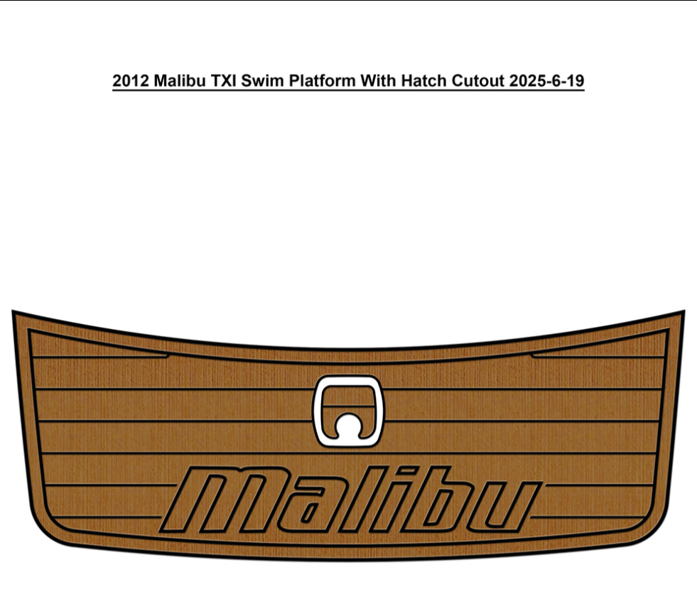 2012 Malibu TXI Swim Platform With Hatch Cutout Traction Mats Eva Foam Boat Flooring Marine Decking Hzchione