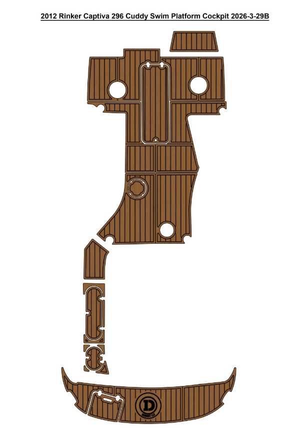 2012 Rinker Captiva 296 Cuddy Swim Platform Cockpit Traction Mats Eva Foam Boat Flooring Marine Decking Hzchione