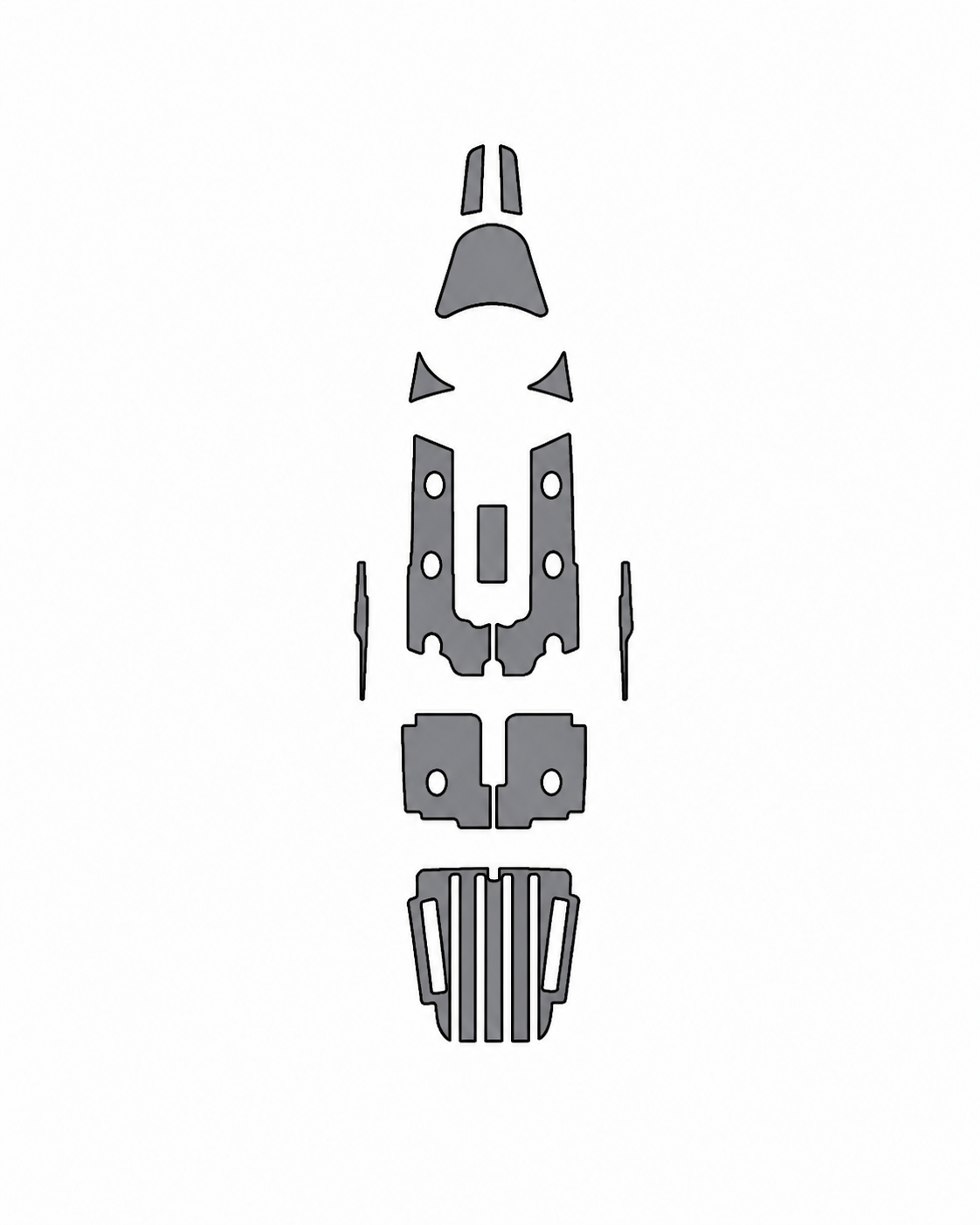 2013-2015 Jackson Cuda 12 Kayak Boat Deck Pad Kit