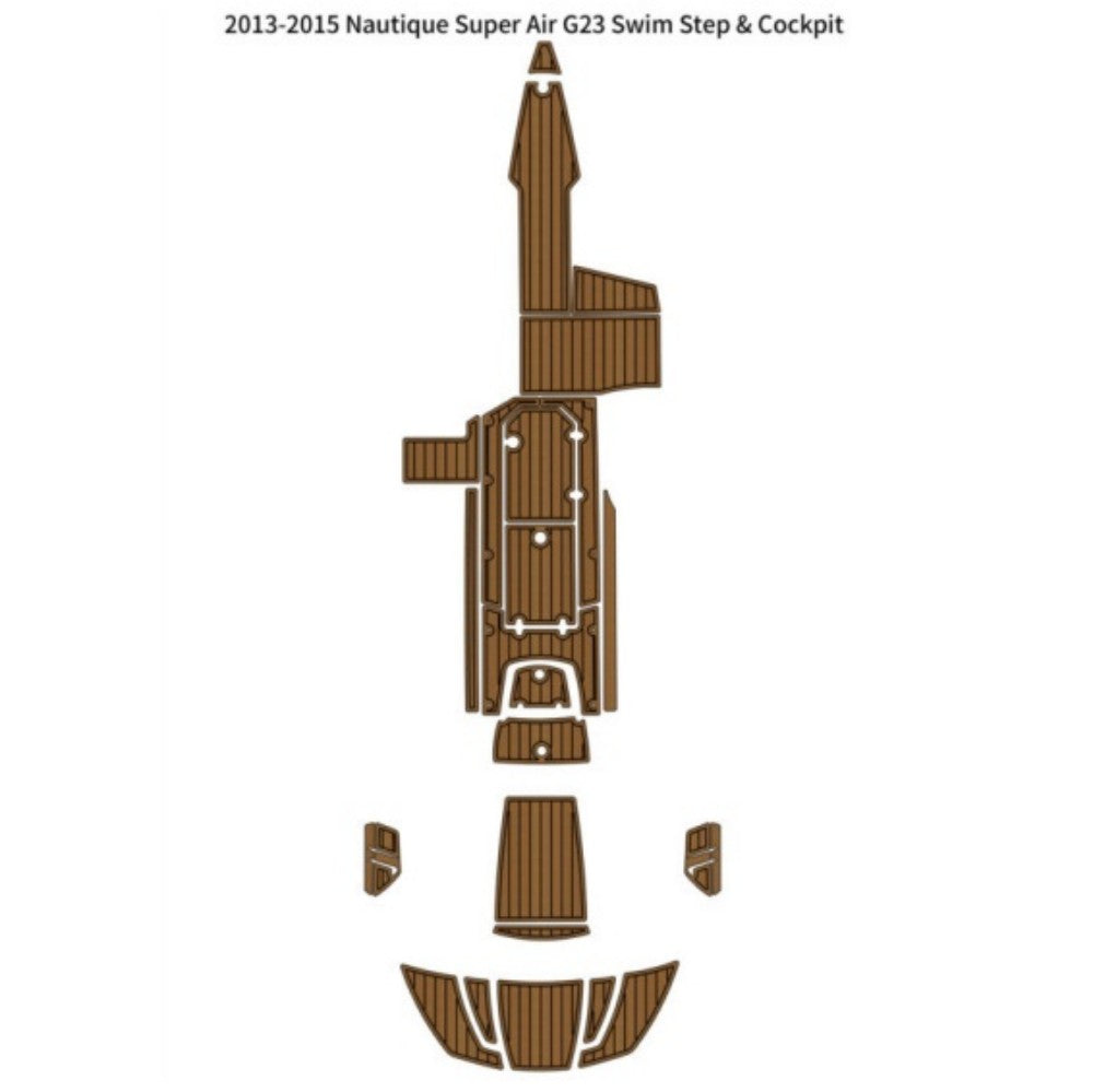 2013-2015 Nautique Super Air G23 Swim Platform Cockpit Pad Traction Mats Eva Foam Boat Flooring Marine Decking Hzchione