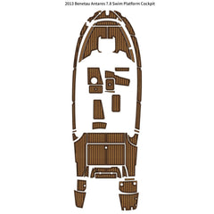 2013 Beneteau Antares 7.8 Swim Platform Cockpit Traction Mats Eva Foam Boat Flooring Marine Decking