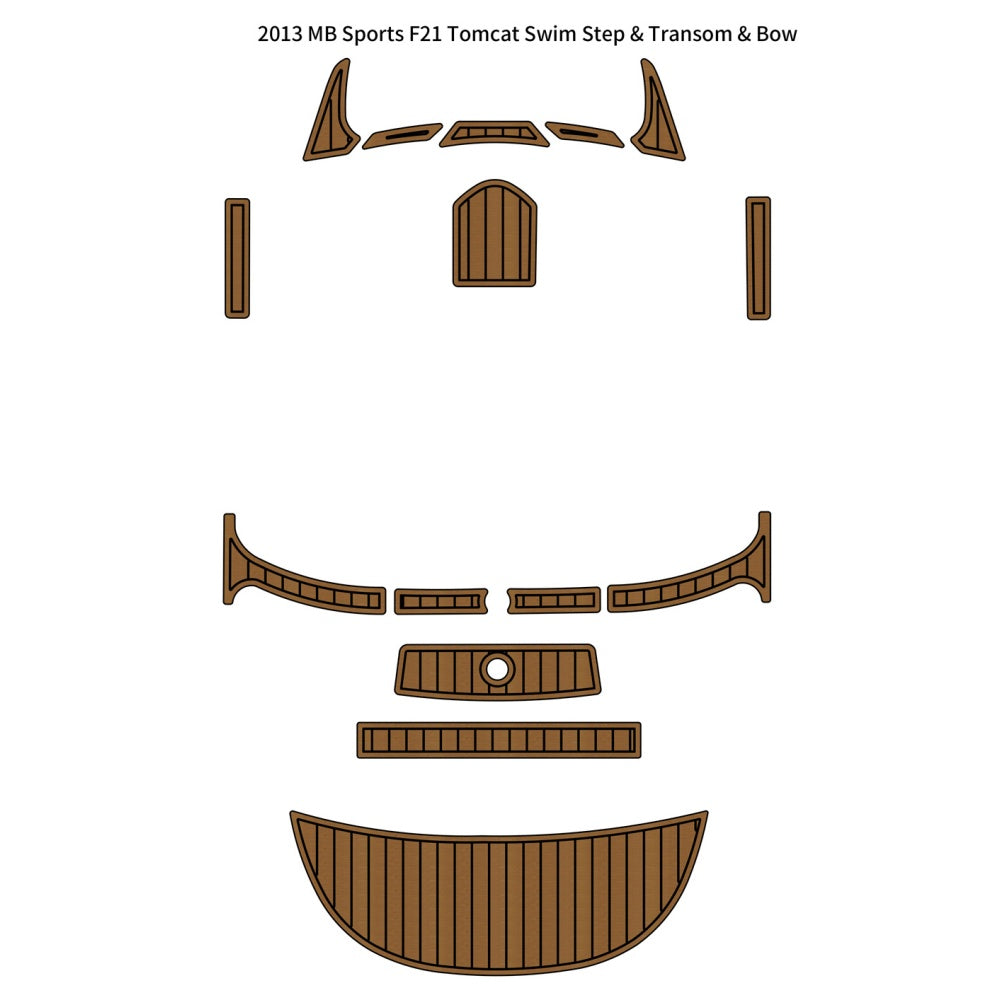 2013 MB Sports F21 Tomcat Swim Step Transom Bow Pad Traction Mats Eva Foam Boat Flooring Marine Decking Hzchione