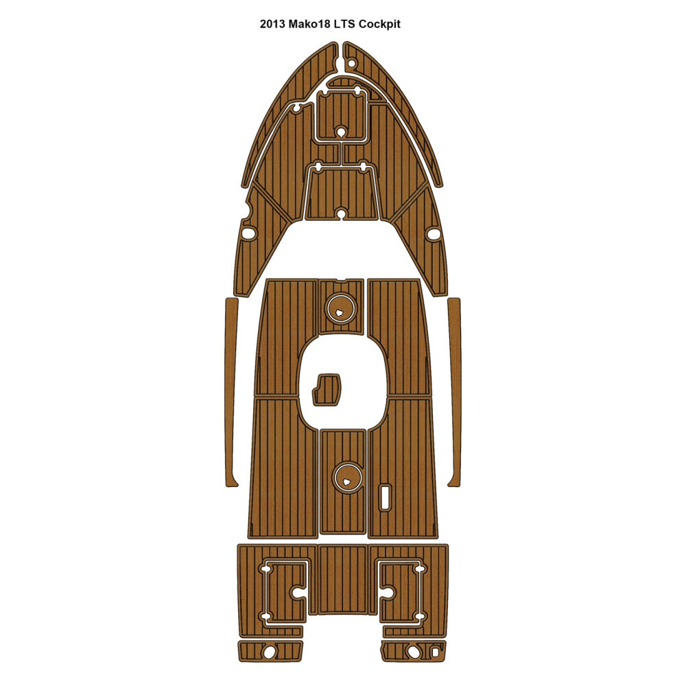 2013 Mako 18 LTS Cockpit Boat EVA Teak Deck Traction Mats Eva Foam Boat Flooring Marine Decking Hzchione