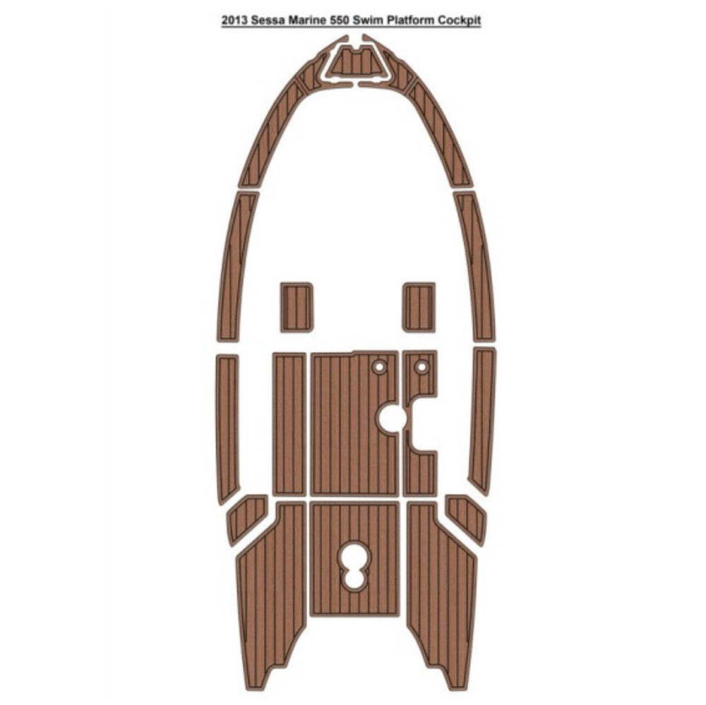 2013 Sessa Marine 550 Swim Platform Cockpit Traction Mats Eva Foam Boat Flooring Marine Decking Hzchione