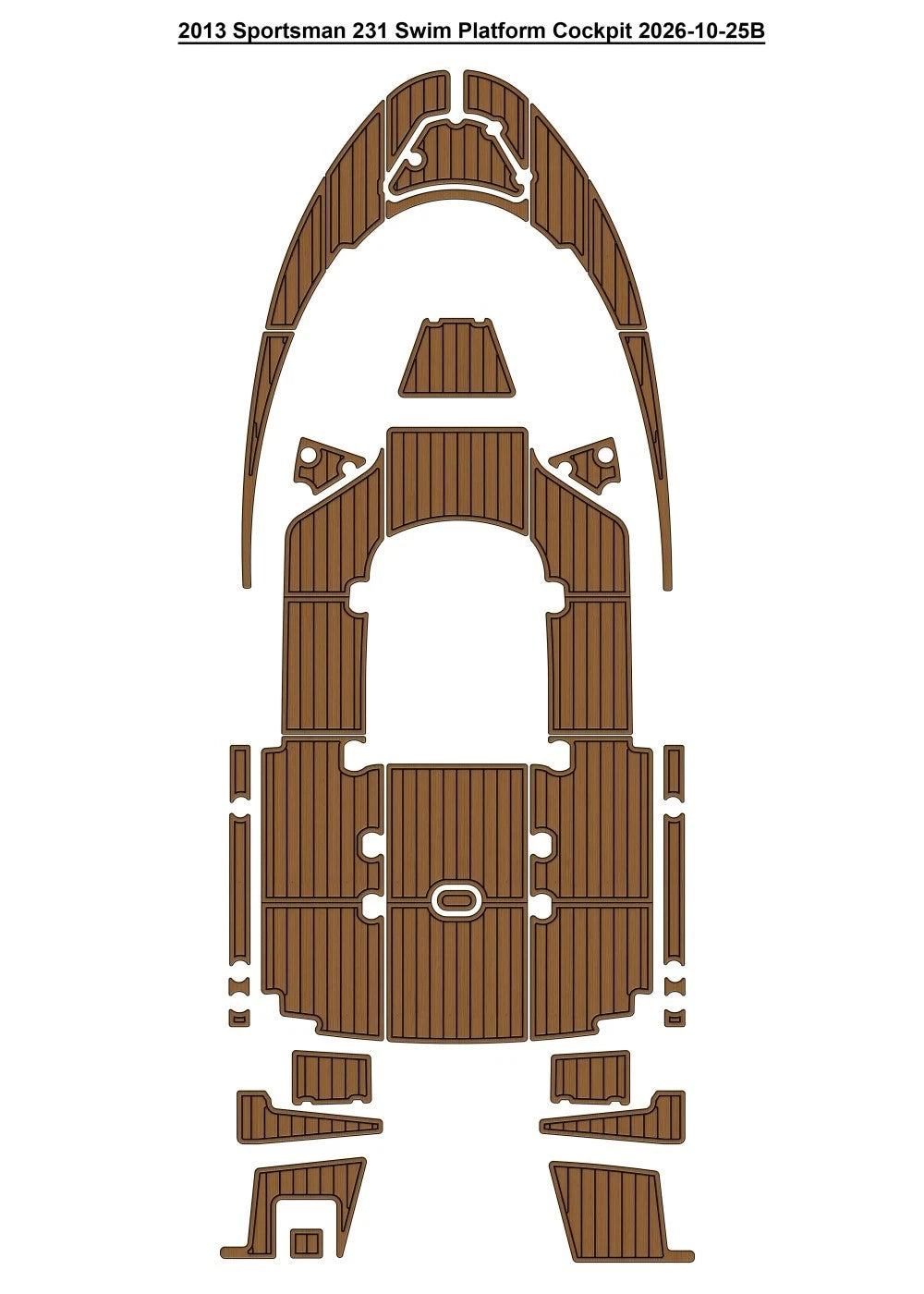2013 Sportsman 231 Cockpit Pad Traction Mats Eva Foam Boat Flooring Marine Decking Hzchione